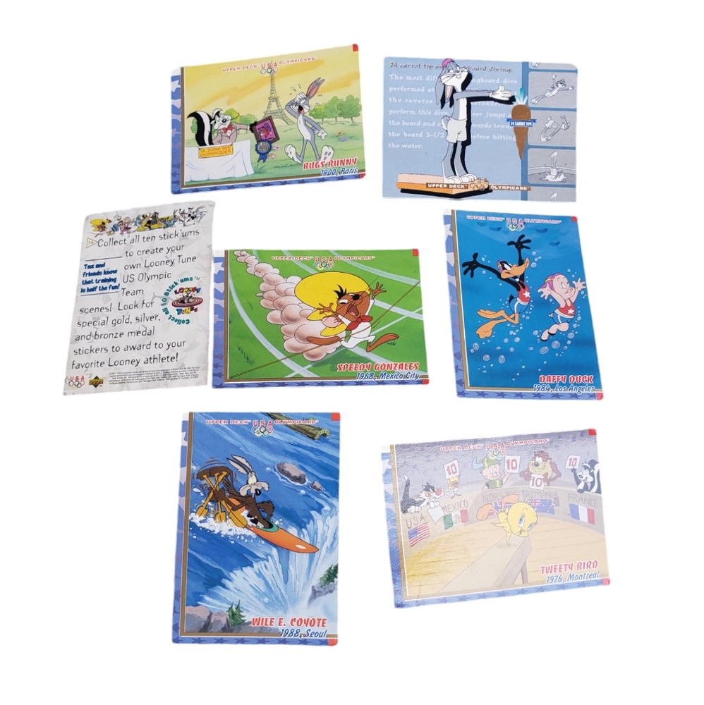 1996 Looney Toon Olympic Trading Cards USA OLYMPIC CARDS Upperdeck